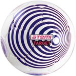 Мяч ATEMI футбольный TARGET, PVC, бел/синий , р.5 , р/ш, окруж 68-70 - изображение