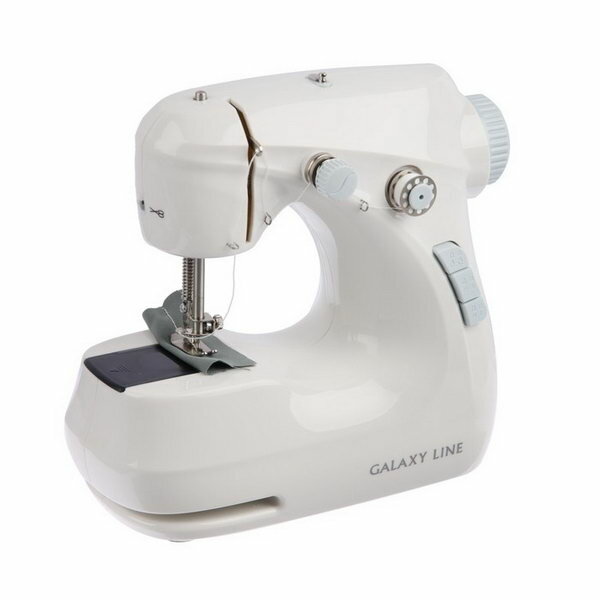 Швейная машина GL 6501, 6 Вт, полуавтомат, белая - фотография № 1