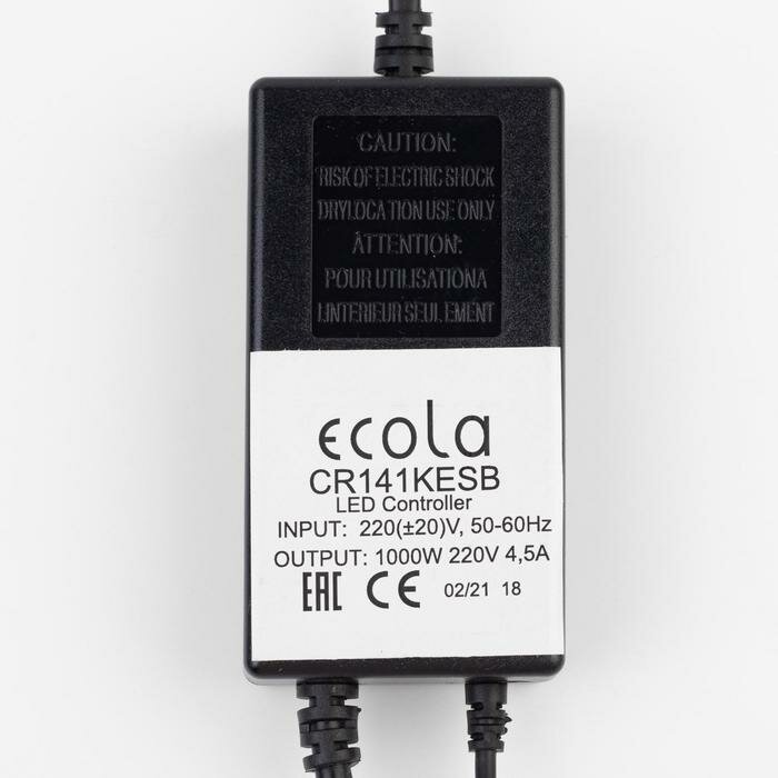 Контроллер Ecola для RGB ленты 14 × 7 мм, IP20, 220 В, 1000 Вт, пульт ДУ - фотография № 8