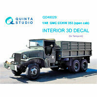 фото QD48029 Quinta Studio 1/48 3D Декаль интерьера GMC CCKW 353 (open cab) (Tamiya)