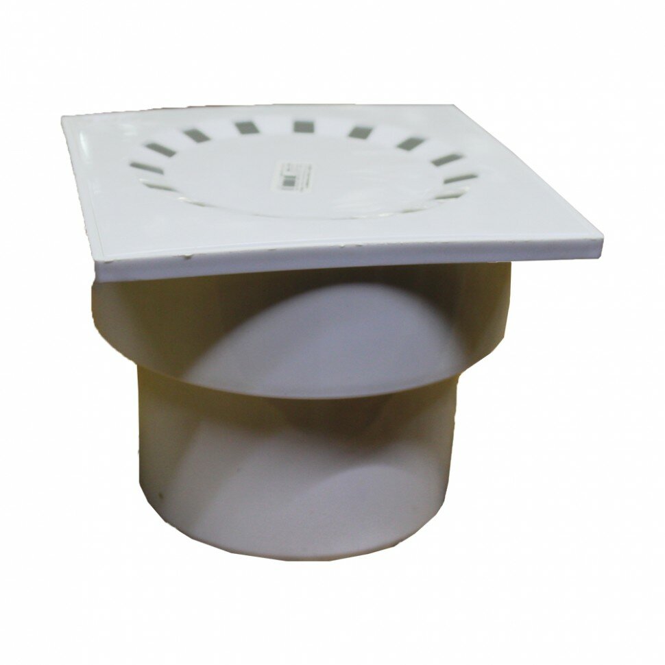 фото Трап ПВХ ф 110 (15х15см) прям.бел.РТП !!!