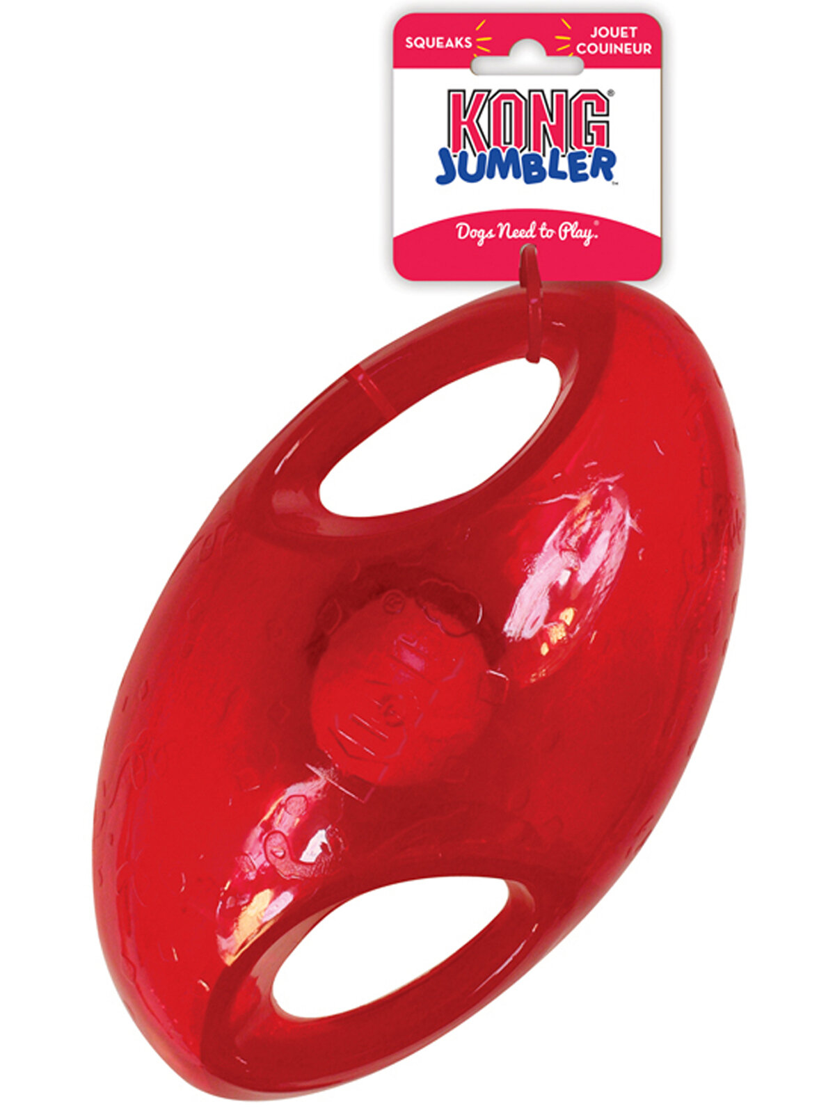 Игрушка KONG для собак средних и крупных пород, Джумблер Регби 18 см, синтетическая резина, цвета в ассортименте - фотография № 7