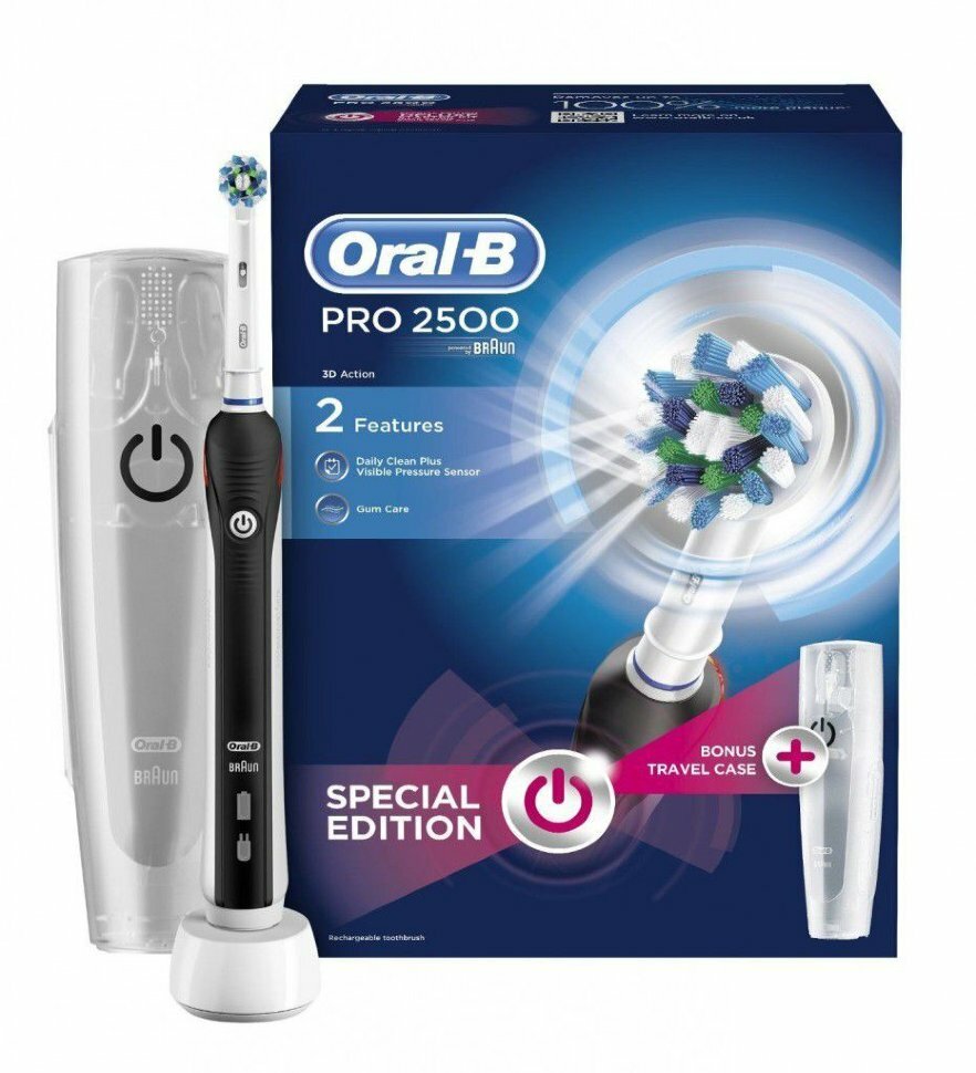 Электрическая зубная щетка Oral-B Pro 2500 Black