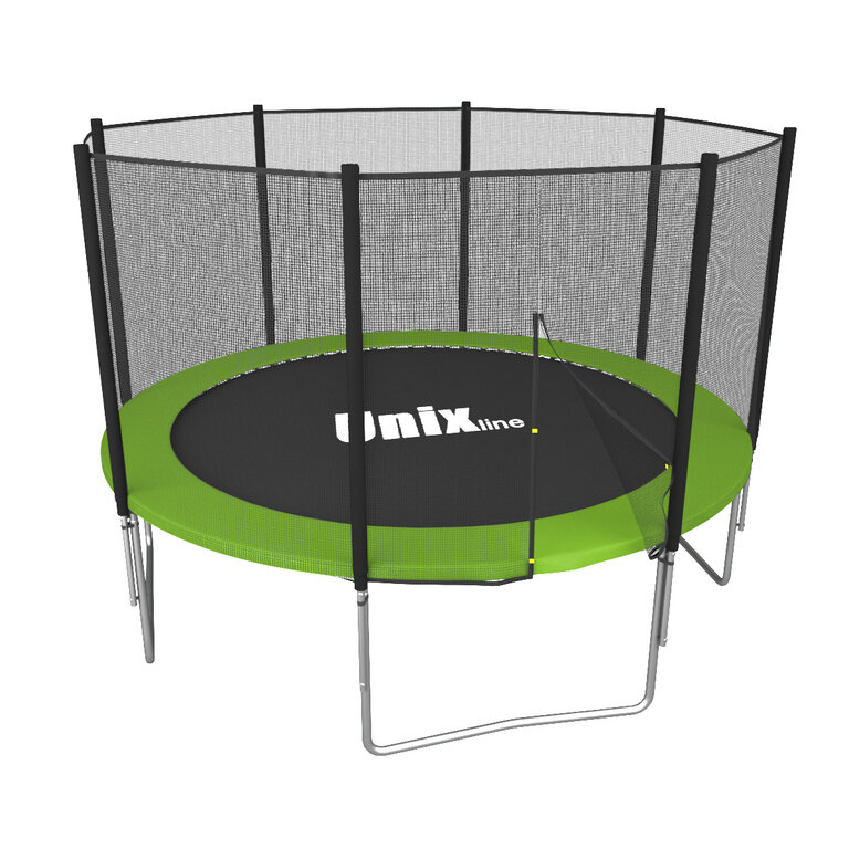 Батут c сеткой UnixFit Simple 8 ft Outside Green