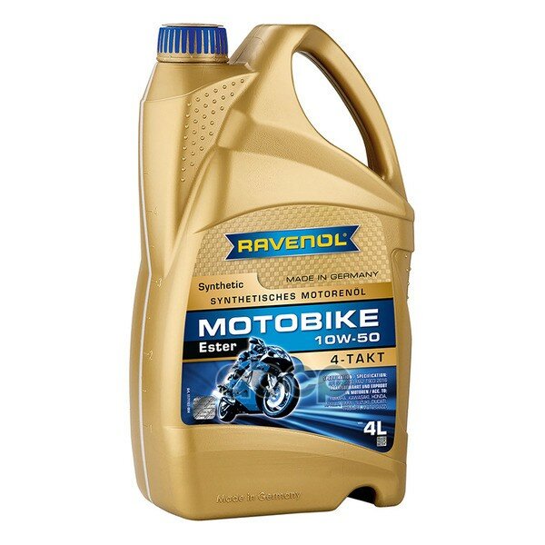 Моторное Масло Ravenol Motobike 4-T Ester Sae 10w-50 (4л) New Ravenol арт. 117110300401999