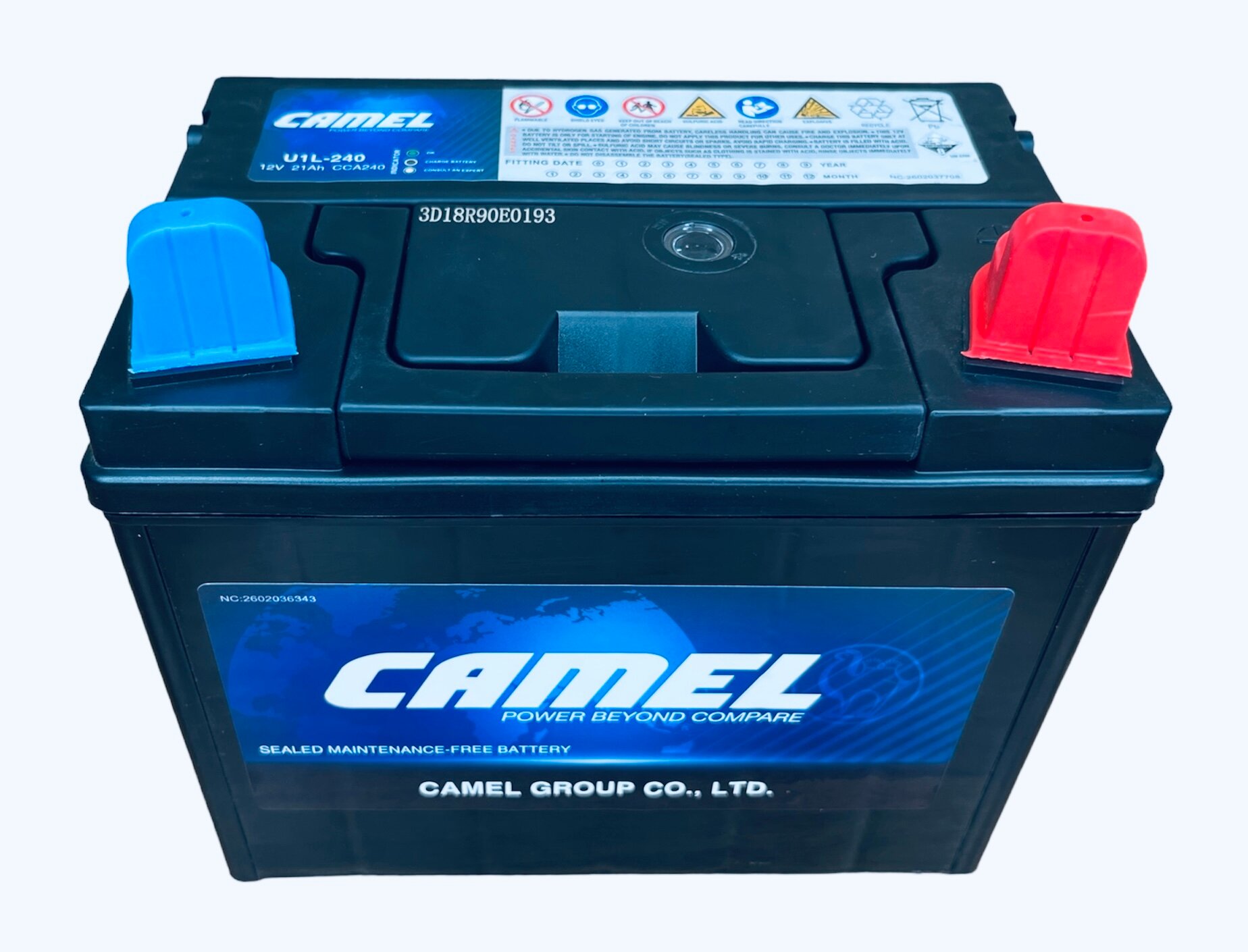 Аккумулятор для газонокосилок и минитракторов CAMEL U1L-240 21 Ач 240 A о. п. 197х130х185