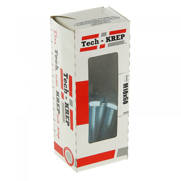 Болт М10х60 DIN 933 (10 шт) - коробка с ок.Tech-Krep (8 шт.)