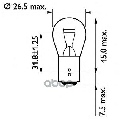 Лампа Накаливания P215w 24v 215w Bay15d Philips арт. 13499B2