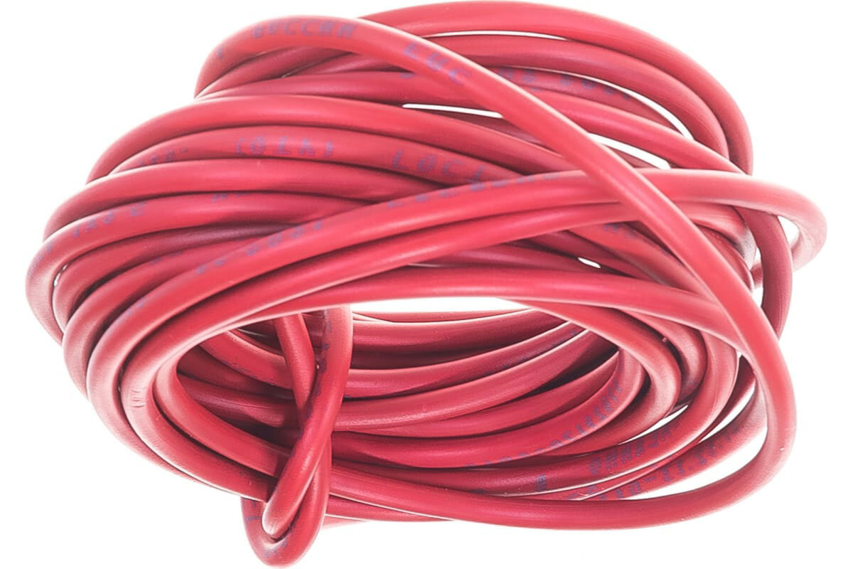 Провод многопроволочный ПУГВ ПВ3 1х4 красный ( смотка 7м ) - фотография № 4