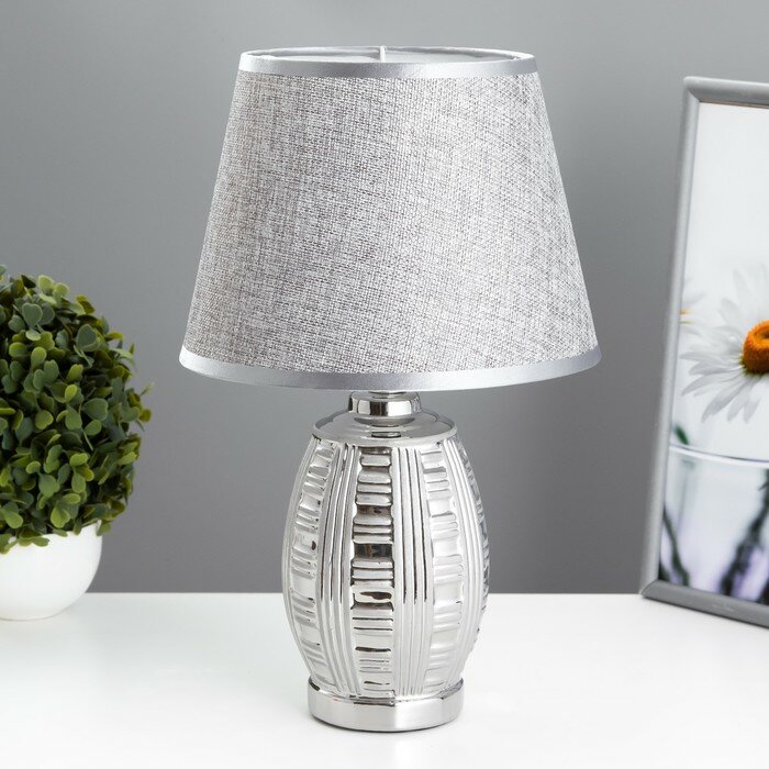 фото Настольная лампа "Мессина" Е14 40Вт хром 22,5х22,5х35 см RISALUX