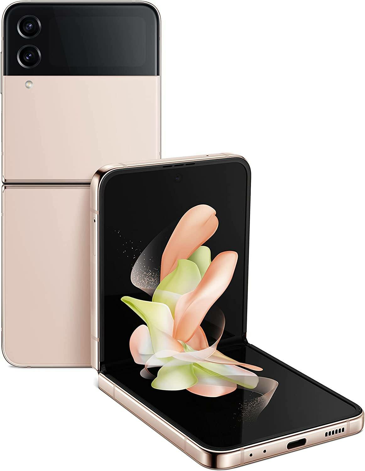 Смартфон Samsung Galaxy Z Flip 4 SM-F721B 256ГБ, золотистый (sm-f721bzdheub)