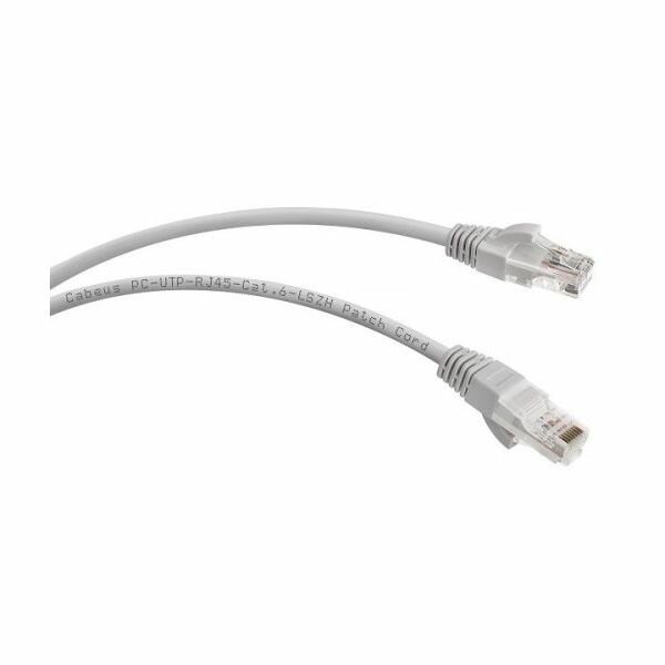 фото Патч-корд Cabeus U/UTP, категория 5е, 2xRJ45/8p8c, неэкранированный, серый, PVC