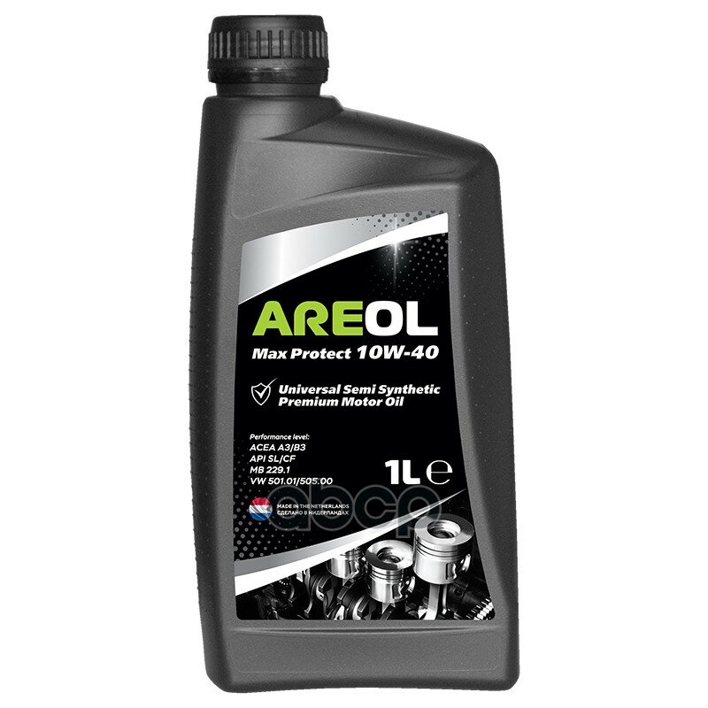 AREOL Areol Max Protect 10W40 (1L)_Масло Моторн.! Полусинтacea A3/B3,Api Sl/Cf,Mb 229.1,Vw 501.01/505.00