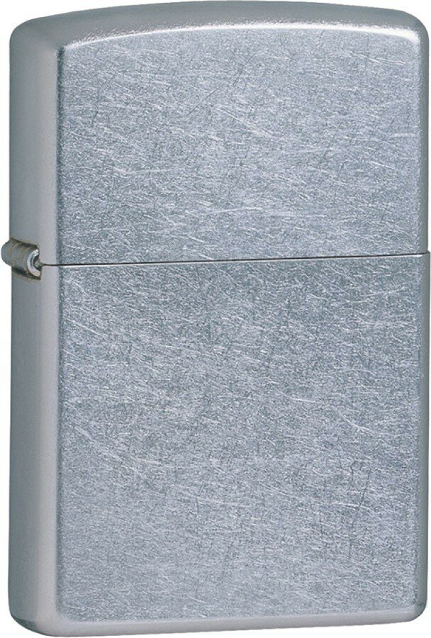 Зажигалка Zippo с покрытием Street Chrome, латунь/сталь, серебристая, матовая, 36x12x56 мм