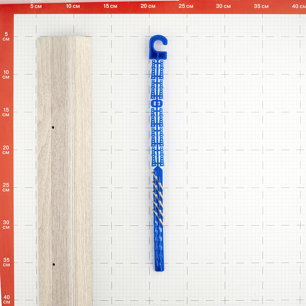 фото Порог алюминиевый угловой наружный 60х40х900 мм дуб беленый