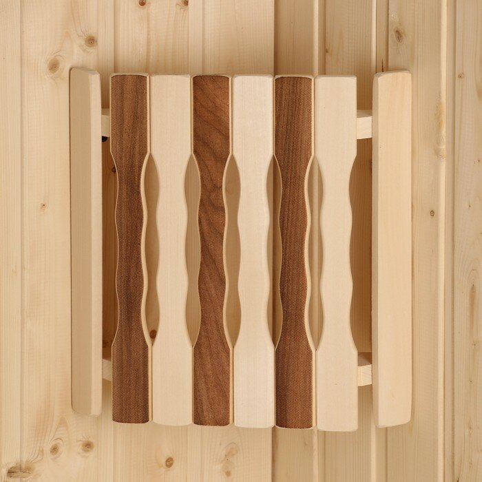 Абажур деревянный, угловой "Плоский Термо-5" 29,5х23х16 см - фотография № 1