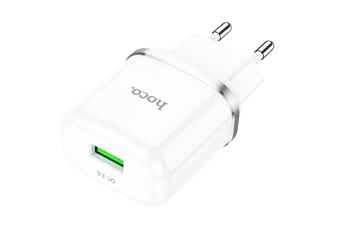 Блок питания HOCO N3 Special QC3.0, 18W, один порт USB, 5V, 3.0A, белый