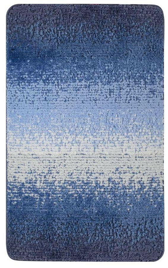 фото Санакс 02212 Коврик в ванную SILVER одинарный синий переход 50х80 см 100% полиэстер (Коврик для ванны/туалета)