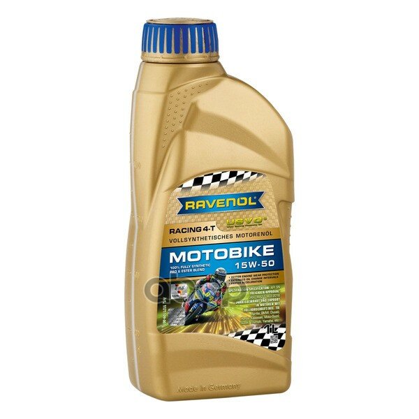 Масло Моторное Racing 4-T Motobike 15w-50 1л (Синтетика+Пао) Ravenol арт. 1171109001