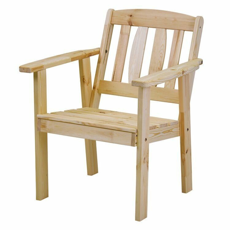 Кресло деревянное, комплект из 2-х шт., 68*70*84 см., Кресло садовое, из сосны, мебель для бани и сауны - фотография № 5