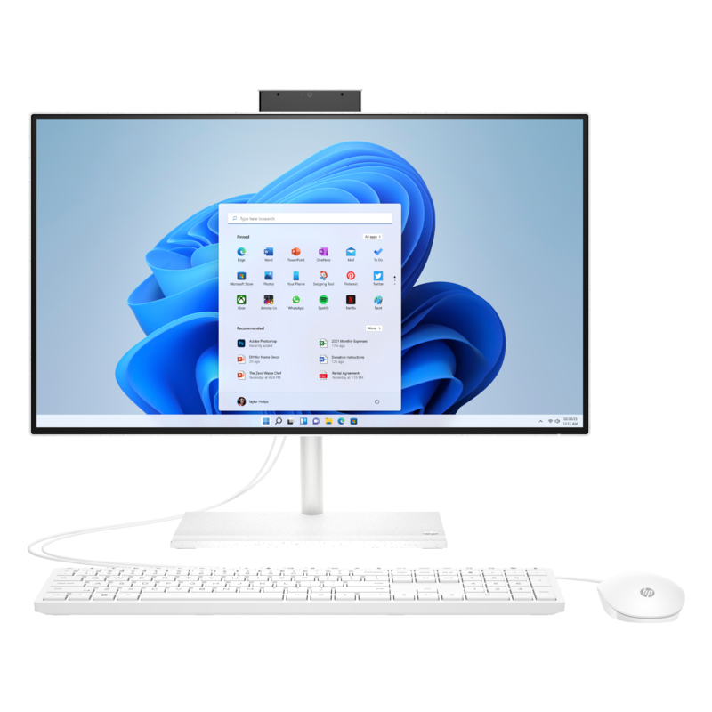  HP All-in-One 24-ck0012ny (65S77EA#BED) 23.8"(1920x1080 IPS)/Intel Core i5 12400T(1.8Ghz)/16384Mb/512PCISSDGb/noDVD/Int:Intel Internal Graphics /Cam/WiFi/war 1y/Snow White/W11 + EN kbd