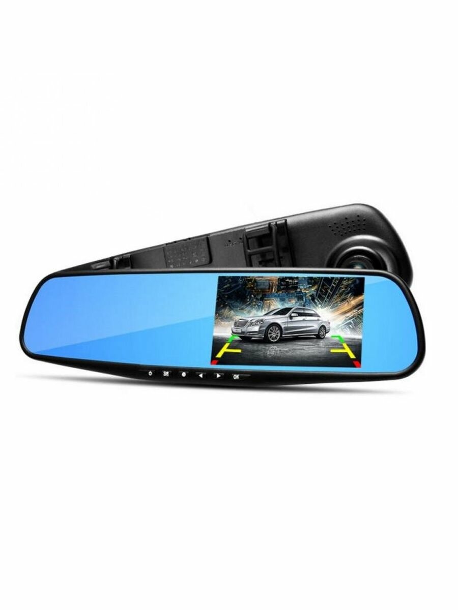Автомобильный видеорегистратор зеркало с камерой заднего вида в комплекте