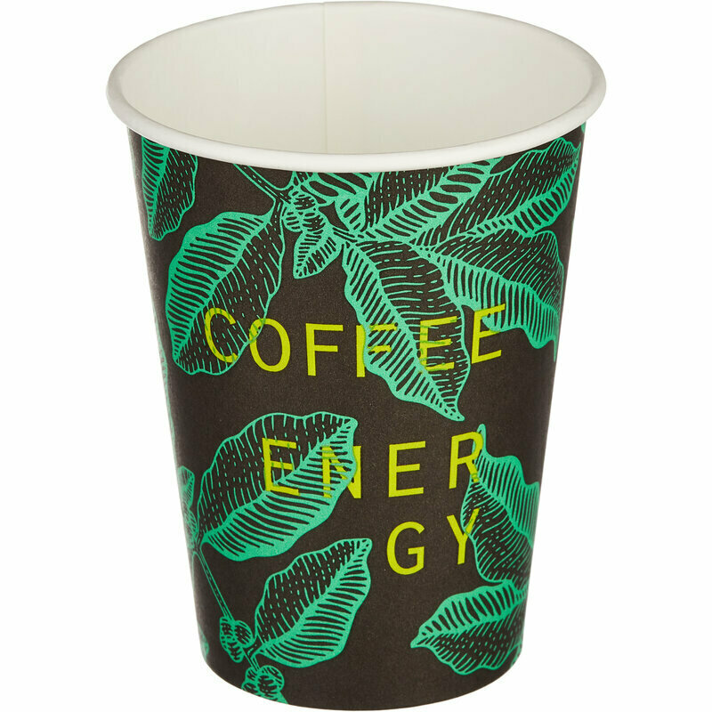 Стакан одноразовый бумажный 300 мл разноцветный 50 штук в упаковке Комус Coffee Energy, 1553725 - фотография № 2