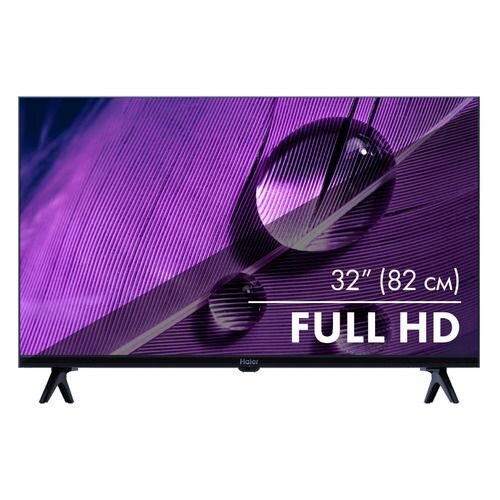 32" Телевизор HAIER Smart TV S1, FULL HD, черный, смарт ТВ, Android