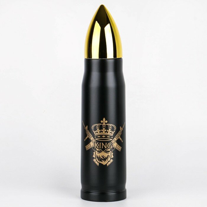 Термоc, серия: Пуля, "Мастер К. King", 450 мл, сохраняет тепло 8 ч, 28 х 7 см - фотография № 2