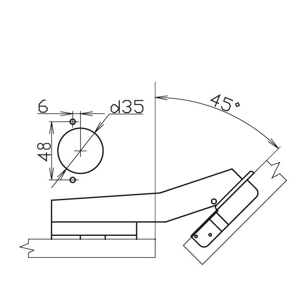 Петля мебельная 45°, RDK-64C, Slide-on с доводчиком (Комплект 2 шт.) - фотография № 2