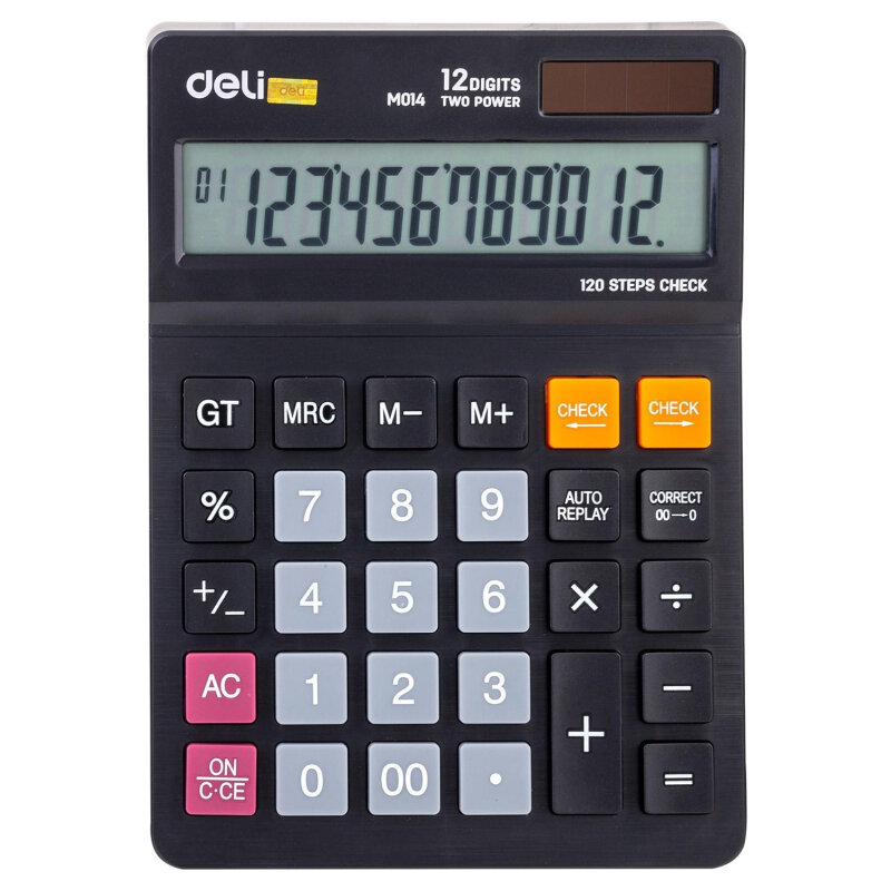 Калькулятор Deli Black (EM01420)
