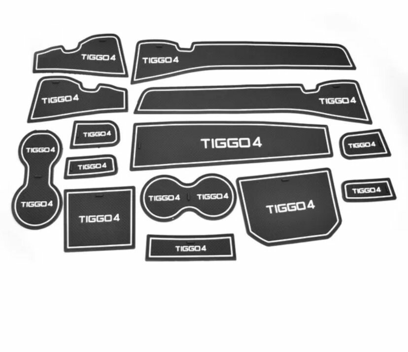 фото Комплект силиконовых ковриков в салон Chery Tiggo 4 / Черри Тигго 4 2019-2020 г.в white