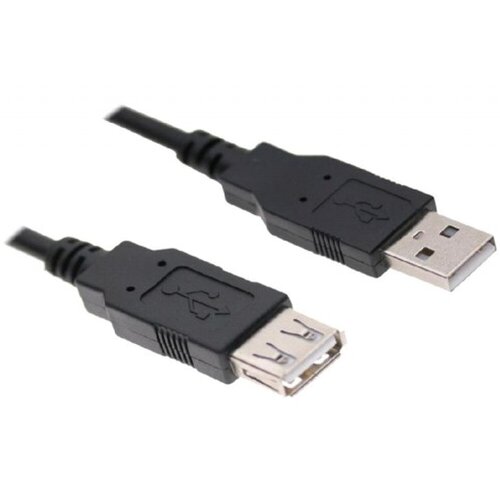 фото Удлинитель USB2.0 Am-Af Cablexpert CC-USB2-AMAF-6B - кабель 1.8 метра, чёрный, 2 штуки