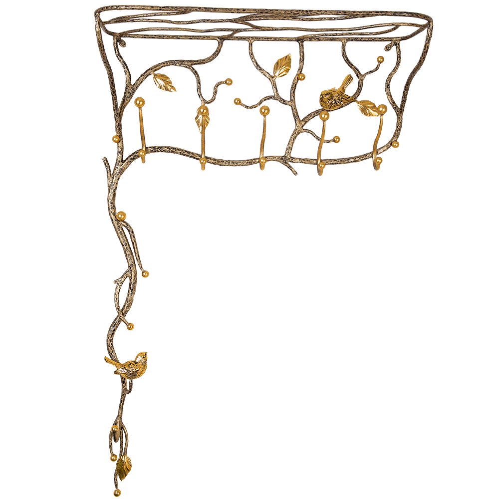 Вешалка настенная BOGACHO Терра кованая бронзового цвета ручная работа - фотография № 15