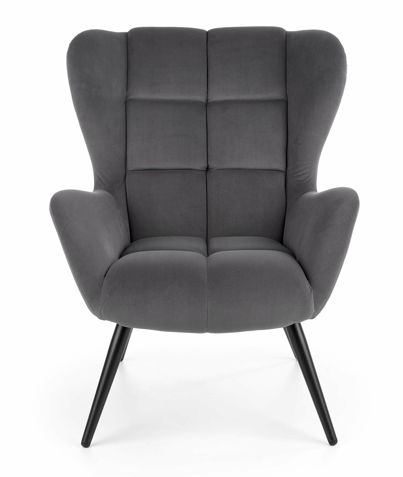 Кресло Halmar TYRION (серый/черный) - фотография № 2