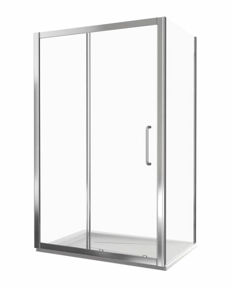 фото Душевой уголок Good Door NEO WTW+SP 80х120 профиль хром, стекло прозрачное