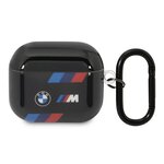 BMW Чехол BMW M-Collection TPU Tricolor stripes для AirPods 3 (2021), черный - изображение