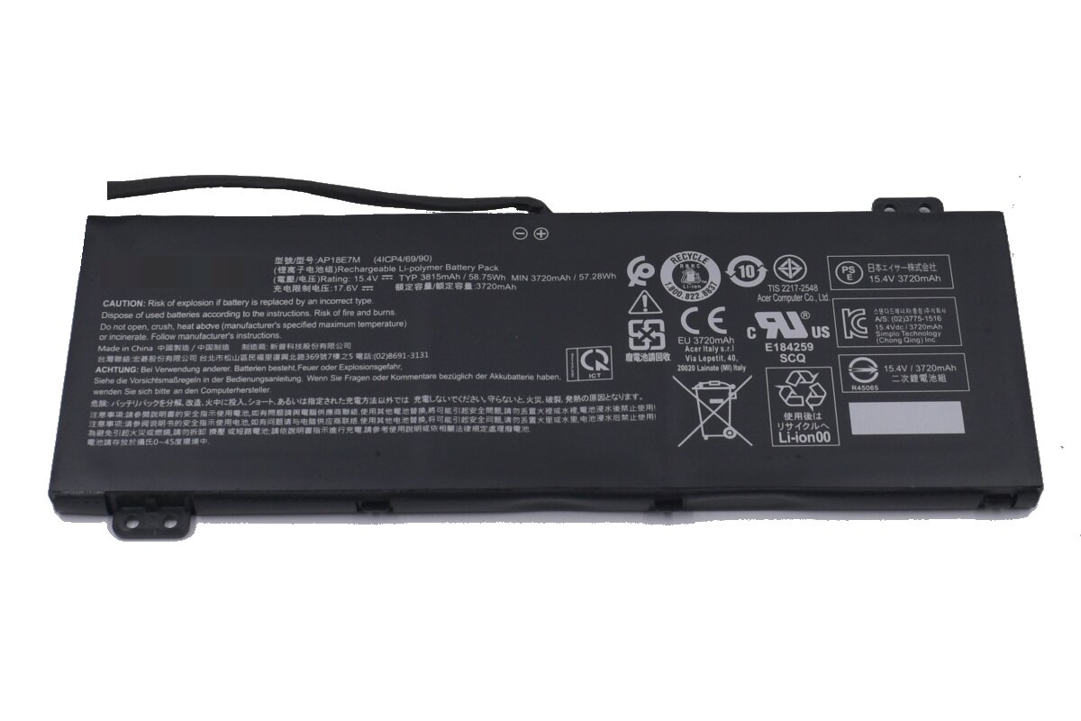 Аккумулятор для Acer ConceptD 3 Pro CN315-71P 57 Wh ноутбука акб