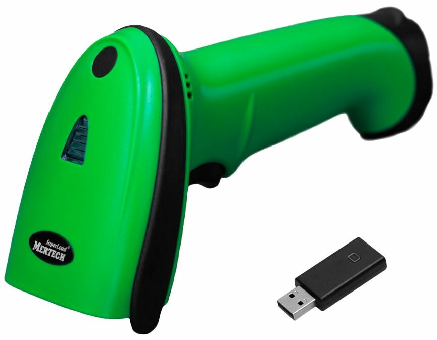 Беспроводной 2D сканер штрих-кода Mertech (Mercury) CL-2200 BLE Dongle P2D USB green
