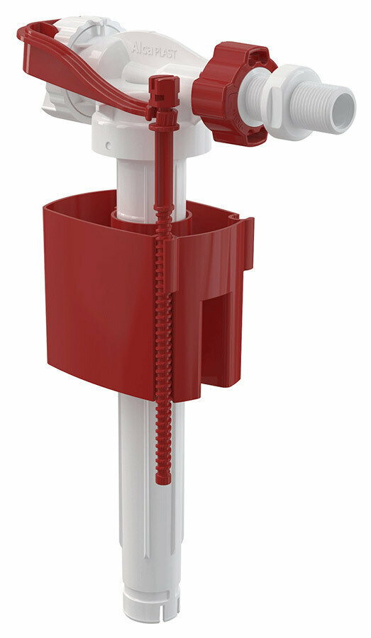 фото Впускной (заливной) клапан для бачка унитаза боковая подводка, пластиковая резьба 3/8"