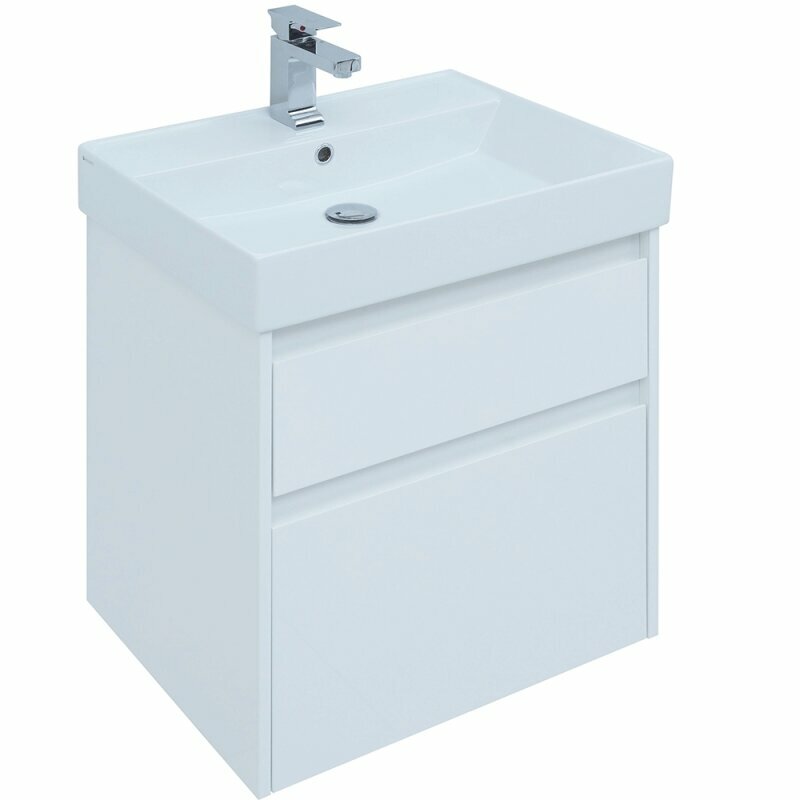 Комплект мебели для ванной Aquanet Nova Lite 60 242921 подвесной Белый - фотография № 5