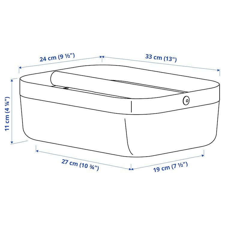 Корзина для хранения с отделениями, IKEA RISATORP 33x24x11 см - фотография № 7