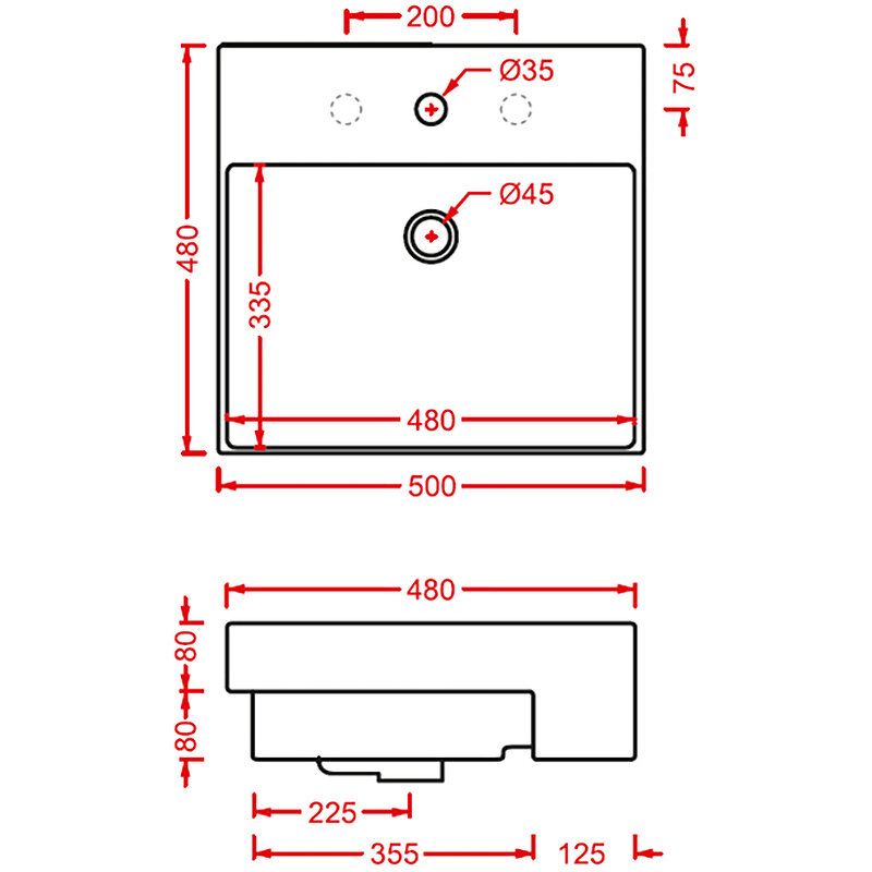 Раковина Artceram Quadro 50 QUL004 01 00 Белая - фотография № 5