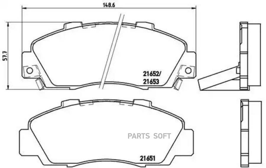 BREMBO P28026 Колодки торм.пер.