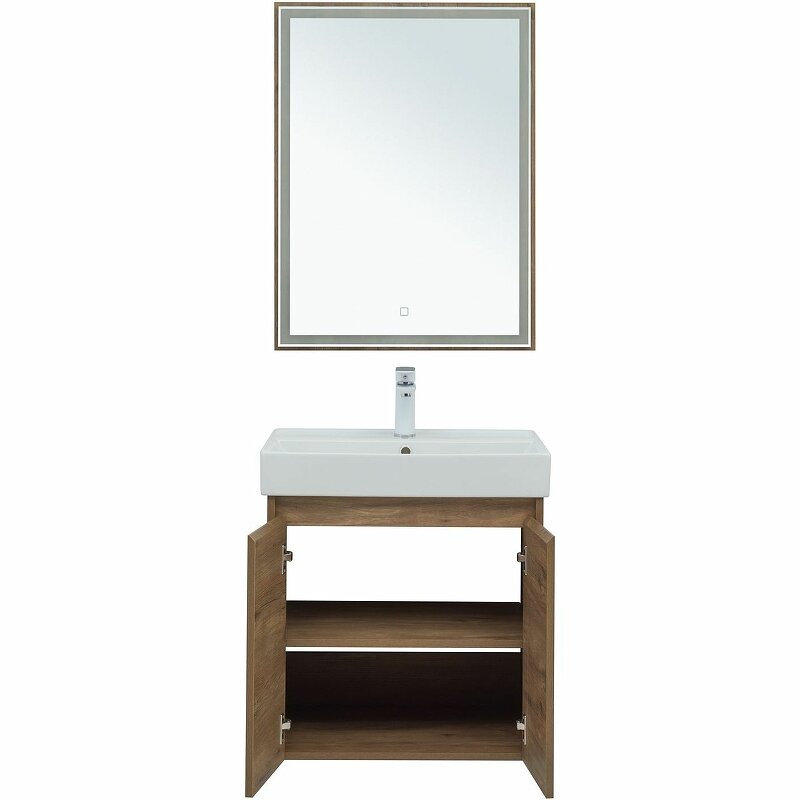 Комплект мебели для ванной Aquanet Nova Lite 60 302534 подвесной Дуб рустикальный - фотография № 9