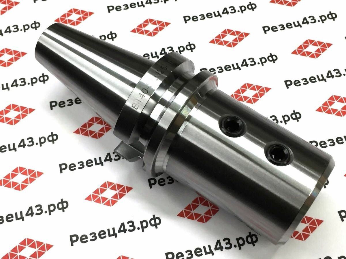 фото Оправка с конусом BT40 (ISO 40, 7:24) для инструмента с боковым зажимом Weldon 25, вылет 100 мм