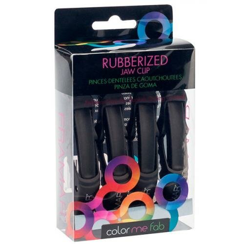 фото Framar Зажим с прорезиненным покрытием, черный, 4 шт