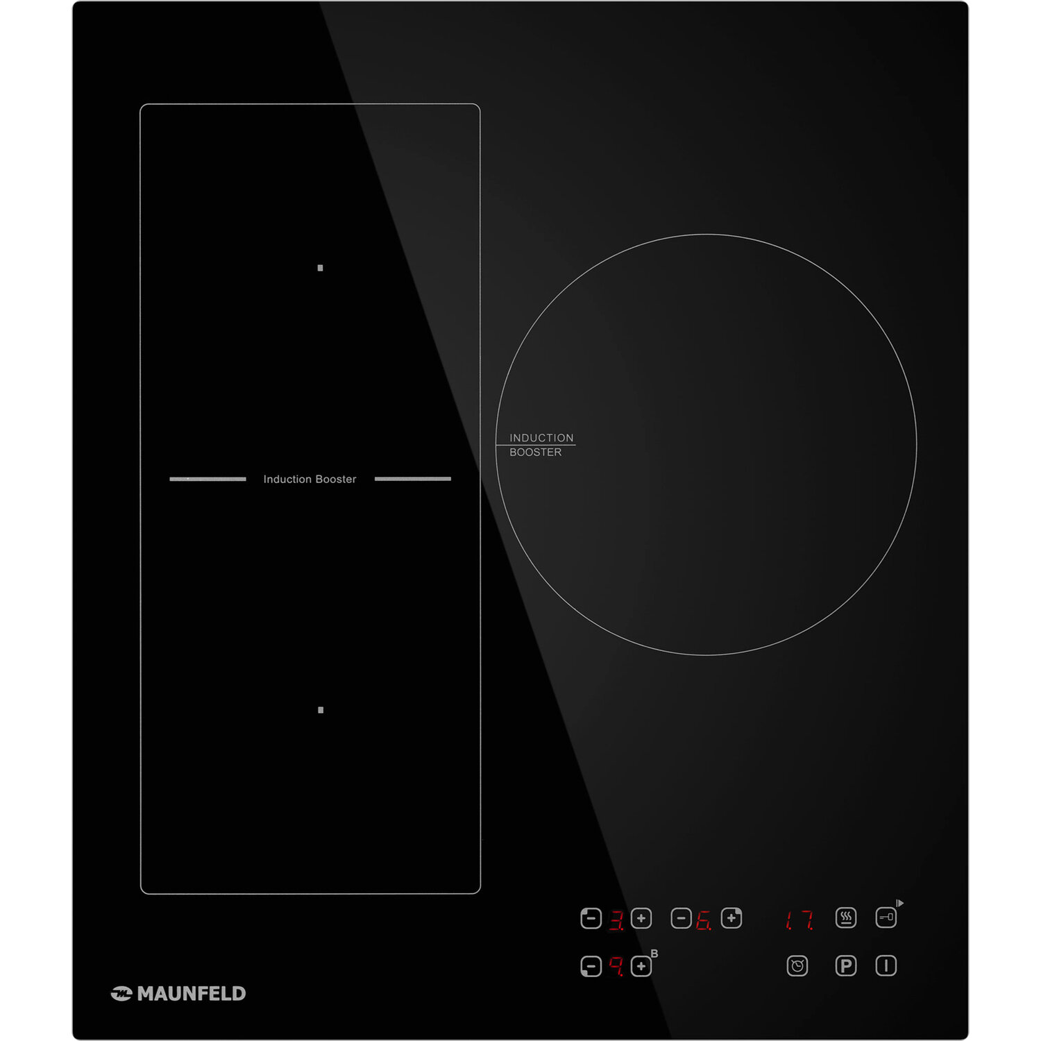 Встраиваемые индукционные панели MAUNFELD/ Индукционная, 45 см, сенсорное управление, Flex Zone, черный цвет - фотография № 2