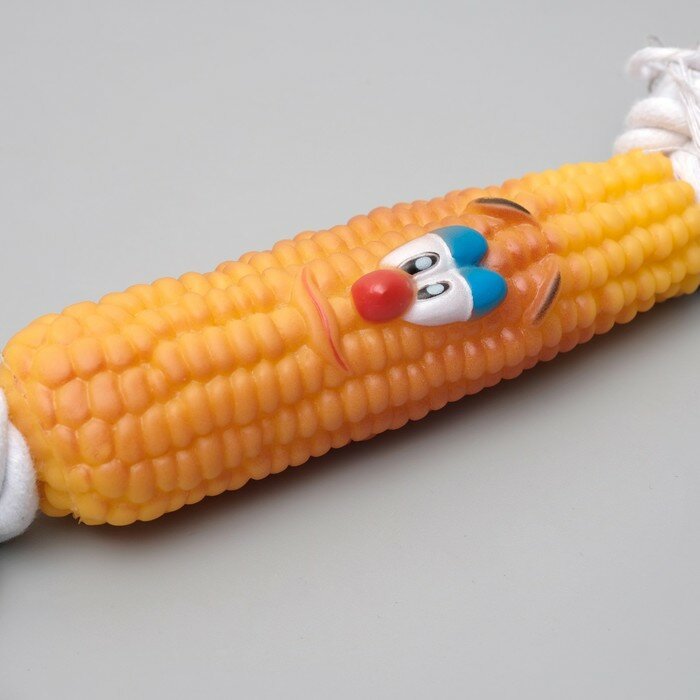 Игрушка на канате "Кукуруза" для собак, 30 см (кукуруза 14 см) - фотография № 2