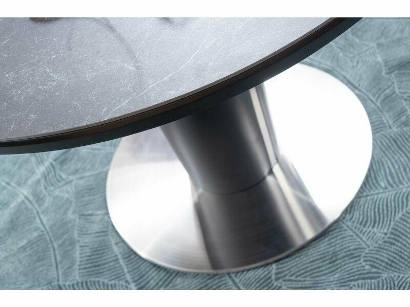 Стол обеденный SIGNAL ORBIT 120 (серый керамический/матовый антрацит) - фотография № 7